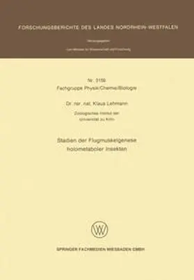 Lehmann |  Stadien der Flugmuskelgenese holometaboler Insekten | eBook | Sack Fachmedien
