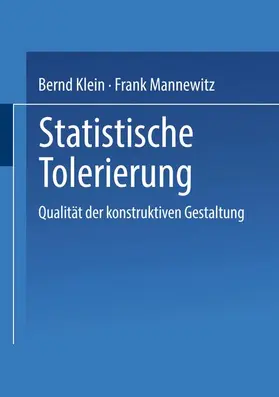 Mannewitz / Klein |  Statistische Tolerierung | Buch |  Sack Fachmedien