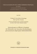 Winterhager |  Winterhager, H: Untersuchungen zur Diffusion in Systemen der | Buch |  Sack Fachmedien