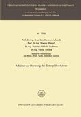 Schenck / Wenzel / Gudenau |  Schenck, H: Arbeiten zur Normung der Sinterprüfverfahren | Buch |  Sack Fachmedien