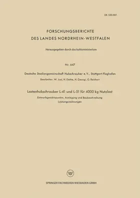 Just / Reichert / Dathe |  Lastenhubschrauber L-41 und L-51 für 4000 kg Nutzlast | Buch |  Sack Fachmedien
