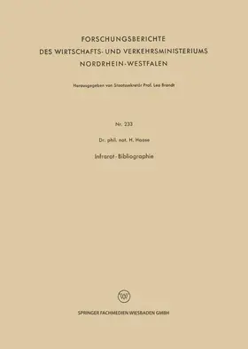 Haase |  Infrarot-Bibliographie | Buch |  Sack Fachmedien