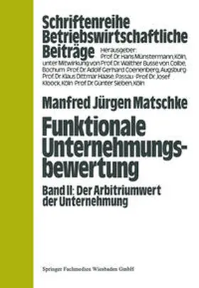 Matschke |  Funktionale Unternehmungsbewertung | eBook | Sack Fachmedien