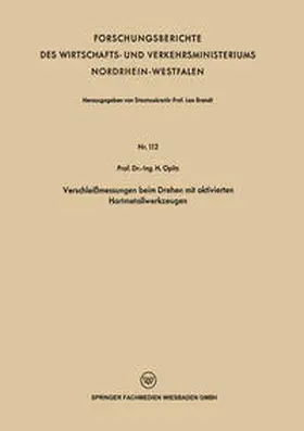 Opitz |  Verschleißmessungen beim Drehen mit aktivierten Hartmetallwerkzeugen | eBook | Sack Fachmedien