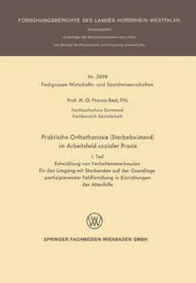 Rest |  Praktische Orthothanasie (Sterbebeistand) im Arbeitsfeld sozialer Praxis | eBook | Sack Fachmedien