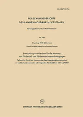 Götzmann |  Entwicklung von Geräten für die Messung von Förderseil- und Fördermaschinenschwingungen | eBook | Sack Fachmedien
