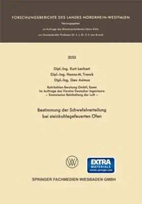 Lenhart / Trenck / Asimus |  Bestimmung der Schwefelverteilung bei steinkohlegefeuerten Öfen | eBook | Sack Fachmedien