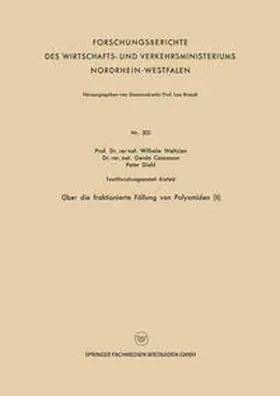 Weltzien / Cossmann / Diehl |  Über die fraktionierte Fällung von Polyamiden (II) | eBook | Sack Fachmedien