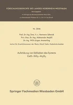 Schenck |  Aufstickung von Schlacken des Systems CaO-SiO2-Al2O3 | eBook | Sack Fachmedien