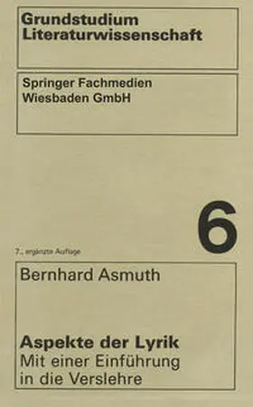 Asmuth |  Aspekte der Lyrik | eBook | Sack Fachmedien
