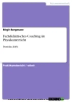 Bergmann |  Fachdidaktisches Coaching im Physikunterricht | eBook | Sack Fachmedien