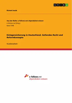 Jacob |  Einlagensicherung in Deutschland. Geltendes Recht und Reformkonzepte | eBook | Sack Fachmedien