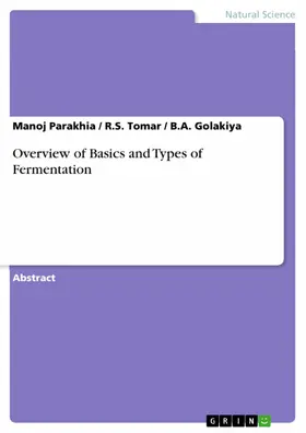 Parakhia / Tomar / Golakiya |  Overview of Basics and Types of Fermentation | eBook | Sack Fachmedien