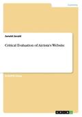 Javaid |  Critical Evaluation of AirAsia's Website | Buch |  Sack Fachmedien
