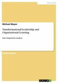 Mayer |  Transformational Leadership and Organizational Learning | eBook | Sack Fachmedien