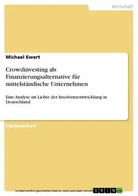 Ewert |  Crowdinvesting als Finanzierungsalternative für mittelständische Unternehmen | eBook | Sack Fachmedien