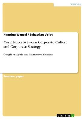 Wenzel / Voigt |  Correlation between Corporate Culture and Corporate Strategy | Buch |  Sack Fachmedien