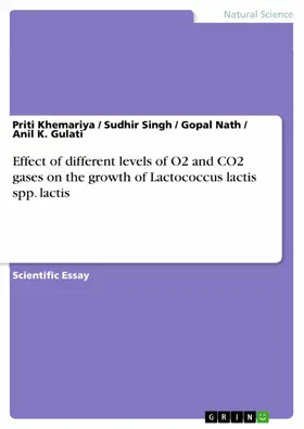 Khemariya / Singh / Nath |  Effect of different levels of O2 and CO2 gases on the growth of Lactococcus lactis spp. lactis | eBook | Sack Fachmedien