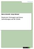 Schmidt / Wettzel |  Depressive Störungen und deren Auswirkungen auf die Schule | Buch |  Sack Fachmedien