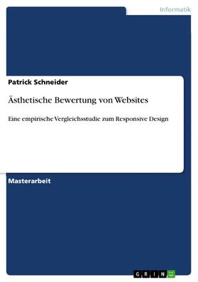 Schneider | Ästhetische Bewertung von Websites | E-Book | sack.de