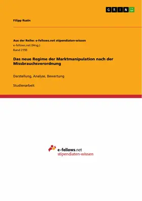 Ruzin |  Das neue Regime der Marktmanipulation nach der Missbrauchsverordnung | eBook | Sack Fachmedien