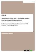 G. |  Willenserklärung und Zustandekommen von Verträgen in Deutschland | eBook | Sack Fachmedien