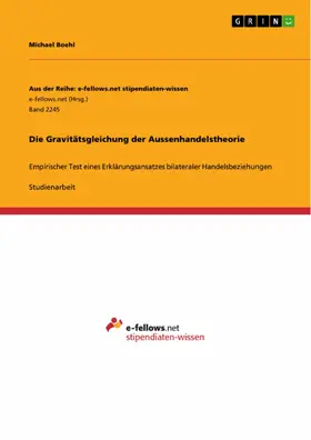 Boehl |  Die Gravitätsgleichung der Aussenhandelstheorie | eBook | Sack Fachmedien
