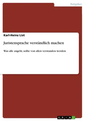 List | Juristensprache verständlich machen | E-Book | www.sack.de