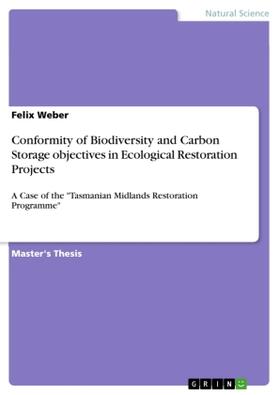 Weber |  Conformity of Biodiversity and Carbon Storage objectives in Ecological Restoration Projects | Buch |  Sack Fachmedien