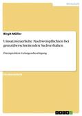 Müller |  Umsatzsteuerliche Nachweispflichten bei grenzüberschreitenden Sachverhalten | Buch |  Sack Fachmedien