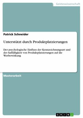 Schneider | Unterstützt durch Produktplatzierungen | E-Book | sack.de