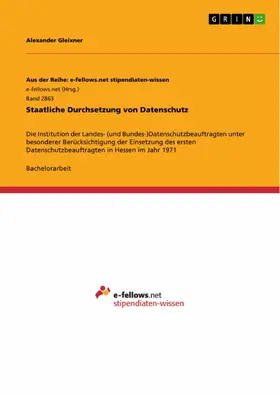 Gleixner |  Staatliche Durchsetzung von Datenschutz | eBook | Sack Fachmedien