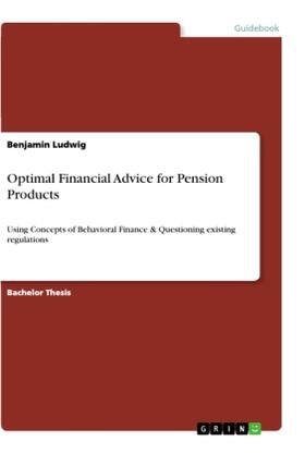 Ludwig |  Optimal Financial Advice for Pension Products | Buch |  Sack Fachmedien