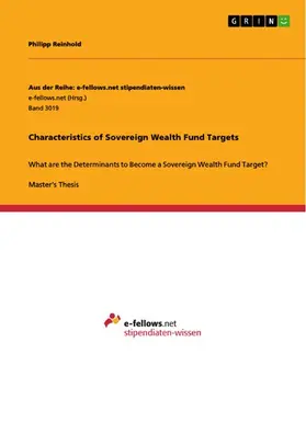 Reinhold |  Characteristics of Sovereign Wealth Fund Targets | eBook | Sack Fachmedien