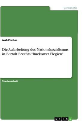 Fischer |  Die Aufarbeitung des Nationalsozialismus in Bertolt Brechts "Buckower Elegien" | Buch |  Sack Fachmedien