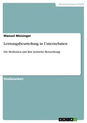 Meisinger |  Leistungsbeurteilung in Unternehmen | eBook | Sack Fachmedien