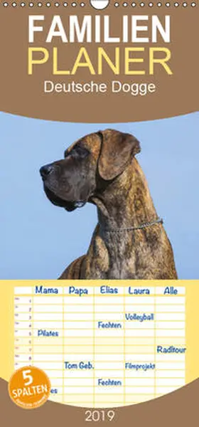 Starick |  Deutsche Dogge - Familienplaner hoch (Wandkalender 2019 , 21 cm x 45 cm, hoch) | Sonstiges |  Sack Fachmedien