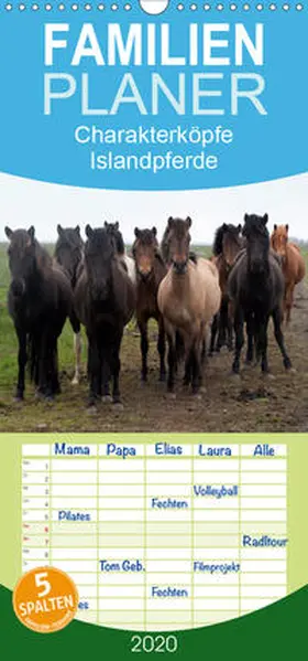 Stephan |  Charakterköpfe Islandpferde - Familienplaner hoch (Wandkalender 2020 , 21 cm x 45 cm, hoch) | Sonstiges |  Sack Fachmedien