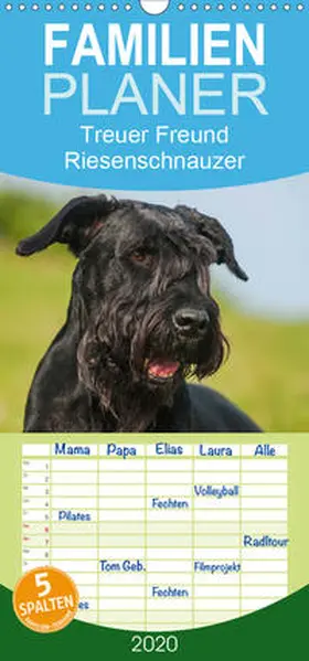 Starick |  Treuer Freund Riesenschnauzer - Familienplaner hoch (Wandkalender 2020 , 21 cm x 45 cm, hoch) | Sonstiges |  Sack Fachmedien