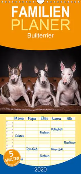 Schubert |  Bullterrier  - Familienplaner hoch (Wandkalender 2020 , 21 cm x 45 cm, hoch) | Sonstiges |  Sack Fachmedien