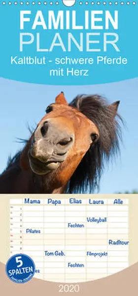 Bölts |  Kaltblut - schwere Pferde mit Herz - Familienplaner hoch (Wandkalender 2020 , 21 cm x 45 cm, hoch) | Sonstiges |  Sack Fachmedien