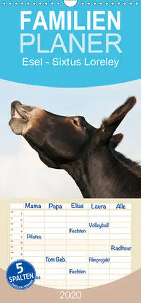Bölts |  Esel - Sixtus Loreley - Familienplaner hoch (Wandkalender 2020 , 21 cm x 45 cm, hoch) | Sonstiges |  Sack Fachmedien
