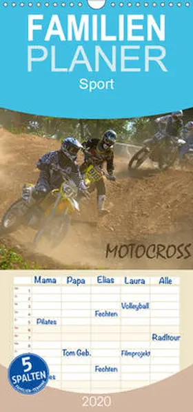 Dietrich |  Motocross - Familienplaner hoch (Wandkalender 2020 , 21 cm x 45 cm, hoch) | Sonstiges |  Sack Fachmedien