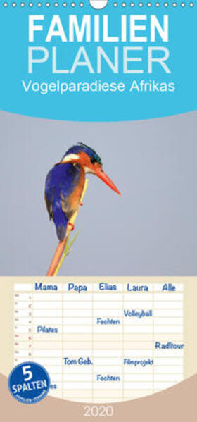 Herzog | Vogelparadiese Afrikas - Sambesi, Okavango Delta, Chobe - Familienplaner hoch (Wandkalender 2020 , 21 cm x 45 cm, hoch) | Sonstiges | 978-3-671-07075-6 | sack.de