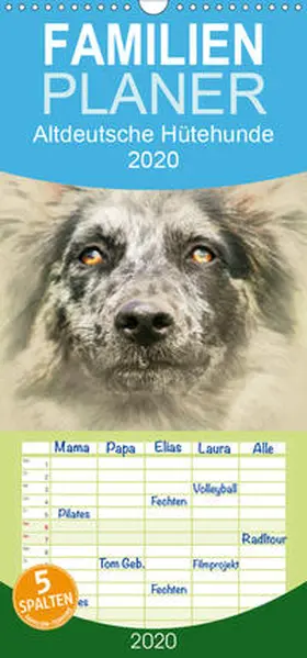 Redecker |  Altdeutsche Hütehunde 2020 - Familienplaner hoch (Wandkalender 2020 , 21 cm x 45 cm, hoch) | Sonstiges |  Sack Fachmedien
