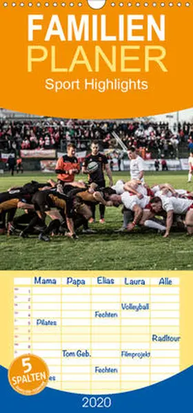 Bradel |  Sport Highlights - Familienplaner hoch (Wandkalender 2020 , 21 cm x 45 cm, hoch) | Sonstiges |  Sack Fachmedien