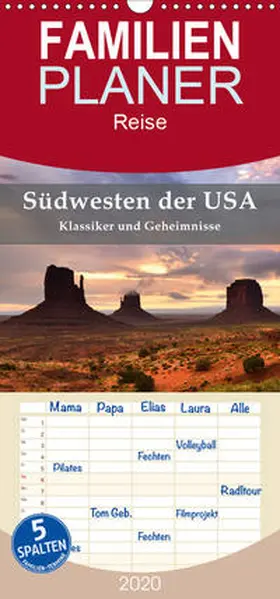 Pichler |  Südwesten der USA - Klassiker und Geheimnisse - Familienplaner hoch (Wandkalender 2020 , 21 cm x 45 cm, hoch) | Sonstiges |  Sack Fachmedien