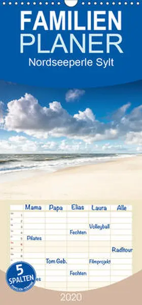 N |  Nordseeperle Sylt - Familienplaner hoch (Wandkalender 2020 , 21 cm x 45 cm, hoch) | Sonstiges |  Sack Fachmedien