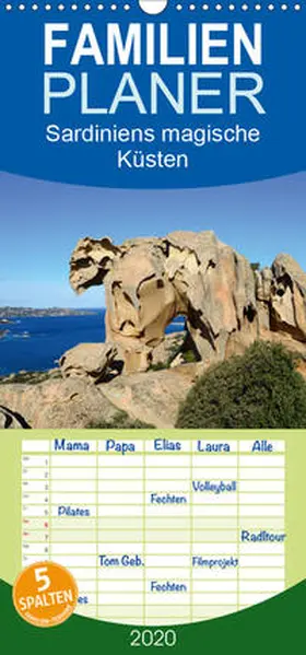 Succu |  Sardiniens magische Küsten - Familienplaner hoch (Wandkalender 2020 , 21 cm x 45 cm, hoch) | Sonstiges |  Sack Fachmedien