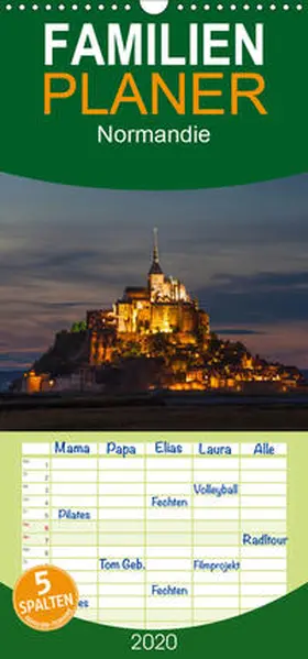 Gräbner |  Normandie - Familienplaner hoch (Wandkalender 2020 , 21 cm x 45 cm, hoch) | Sonstiges |  Sack Fachmedien